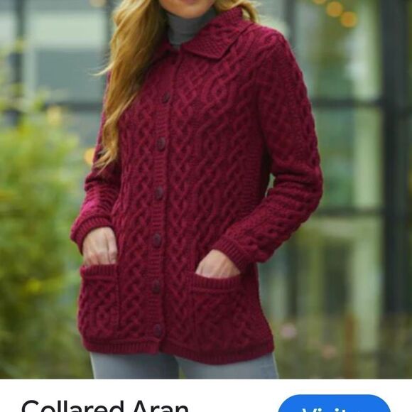 Aran Crafts Wool Sweater Women's - Picture 1 of 5